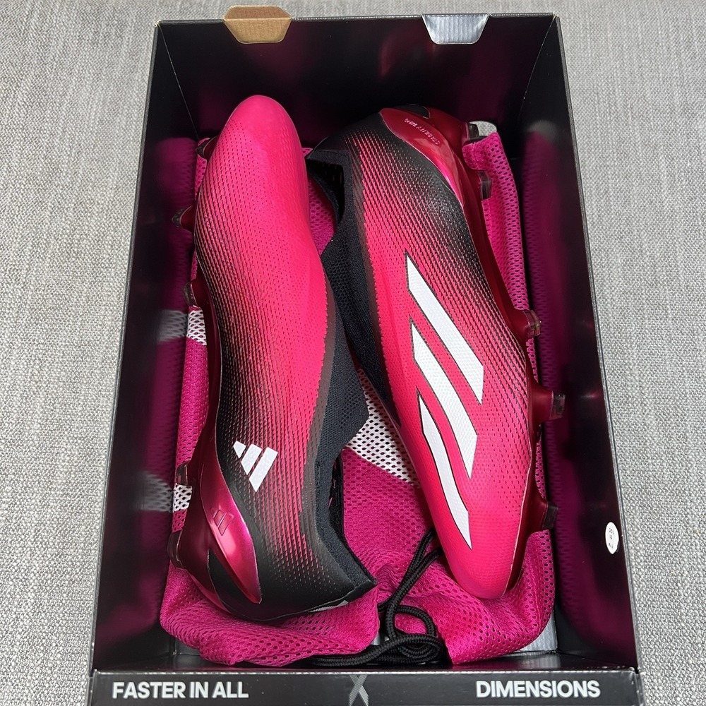 Adidas X Speedportal + FG Black Pink Soccer Cleats GZ5126 Men's 6 / Women's 7 - Picture 11 of 13